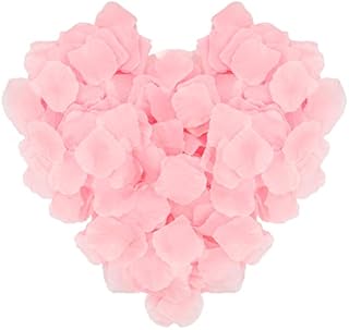 1200 Pieces Rose Petals, Artificial Rose Flowers Petals for Romantic Scenes Wedding, Anniversary, Birthday Party, Valentine's Day, Confession Decoration(Light Pink)