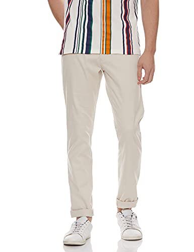 Image of Parx Men's Slim Pants (XMTX02825-F4 Beige 38)