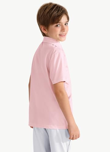 Boys' Performance Polo Shirt - Golf Grid Short Sleeve Collar Shirts Youth Stretch Quick Dry Lightweight Athletic UPF50+2