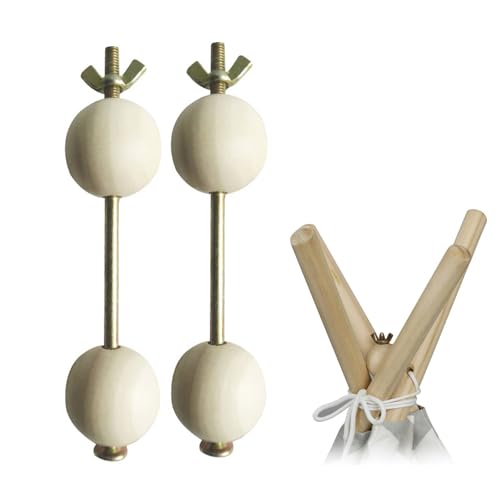 GJD Teepee Tent Stabilizer Pole Fixator Anti-Collapse Kit, Natural Pine Wood Stabilizer for Teepee Tent Indoor Outdoor Adults Teenagers Teepee Tent (2 PCS)