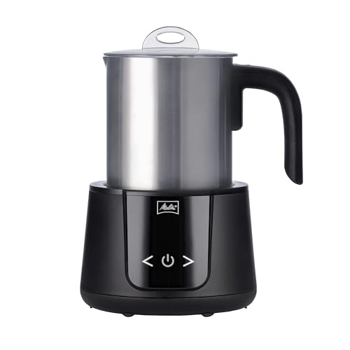 Image of Melitta Montalatte Milk Frother with Chocolate Blending Disk | Hot & Cold Nano Foam, Vegan Milk Warmer, Velvet Hot Chocolate Maker, Stainless Steel Steamer, Unique Chocolate Blending Disk