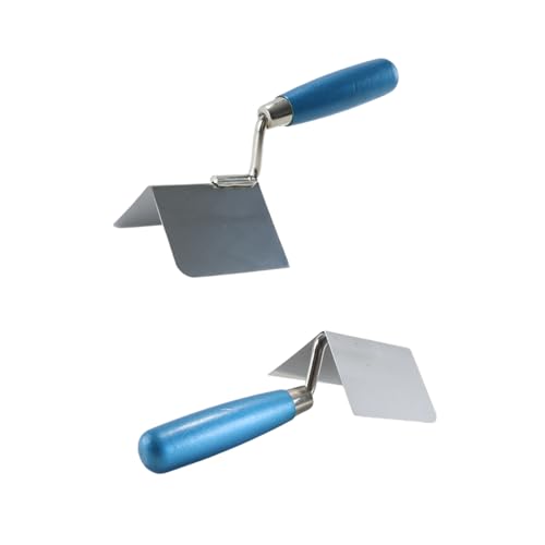 Alide Set di 2 cazzuole angolari in acciaio inox, cazzuole angolate interne ed esterne, strumenti per intonacatura di cartongesso per la finitura di pareti, la lisciatura