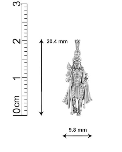 Pendentif Dieu Kartikeya Murugan argent sterling 925 petit format - 3