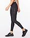 2XU Women's Mid-Rise Compression Tights, Black/Dotted Black Logo, Medium
