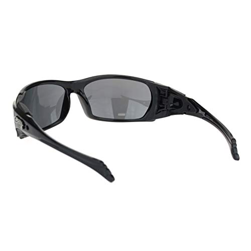 PASTL Choppers Sunglasses Mens Wrap Around Oval Rectangular Bikers Shades UV 4003