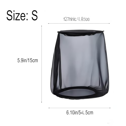 Image of Air Filter Cover for Car Cold Air Intake Filter Cover Wrap Dustproof, Air Intake Filter Sock Cover for Harley Touring, Universal for High Flow Air Intake Filters (S)