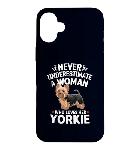 Never Underestimate a Woman Who Love Her Yorkie Dog Mom �X�}�z�P�[�X iPhone 16 Plus �p