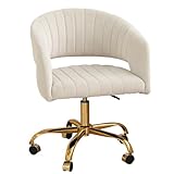 Photo Gallery zyhaoyan sedia ufficio in velluto, sedia girevole per computer, poltrona regolabile in altezza, confortevole sedia da salotto, con base color oro, per ufficio, camera letto, soggiorno, studio(beige) Photo Gallery zyhaoyan sedia ufficio in velluto, sedia girevole per computer, poltrona regolabile in altezza, confortevole sedia da salotto, con base color oro, per ufficio, camera letto, soggiorno, studio(beige)