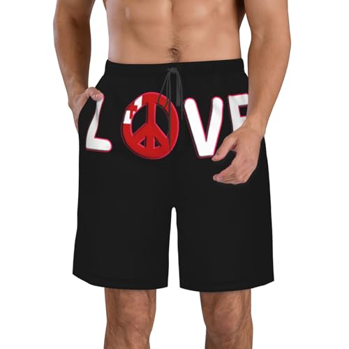 Men's Beach Shorts Drawstring Quick Dry Trunks Running Comfortable Loose Gym Swimsuit Pants with Pockets2