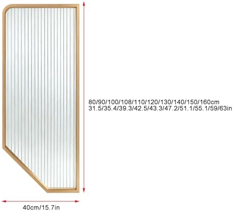 Gold Bathroom Urinal Wall Mounted Men's Urinal Divider Commercial Restroom Partition 40x80cm/15.7x31.5in Ideal for Shopping Malls