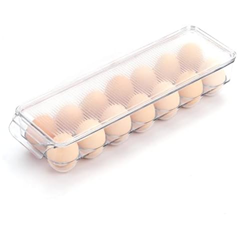 cutesun Egg Holder for Fridge with Lid Cover
