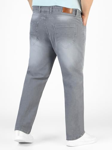 Image of Urbano Plus Men Mid Rise Regular Fit Washed Jeans Stretchable