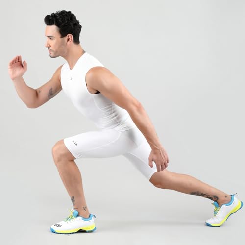 Image of DSC Men's Solid Sando Compression (DSMPS319-L Off Whit L)