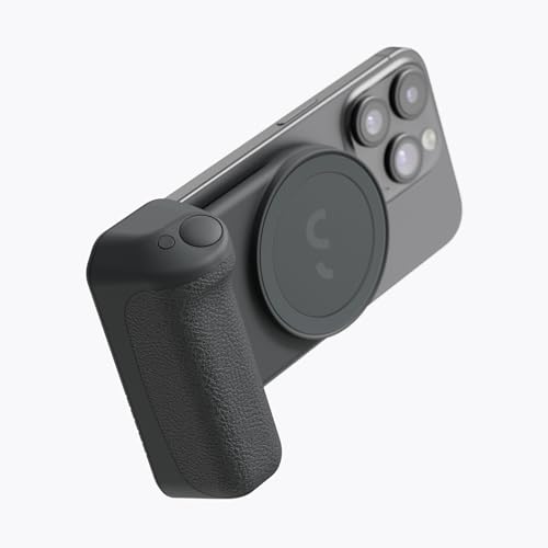 ShiftCam SnapGrip Essential Magnetic Phone Camera Grip with Wireless Shutter Button & Tabletop Dock Compatible with iPhone & Android Midnight