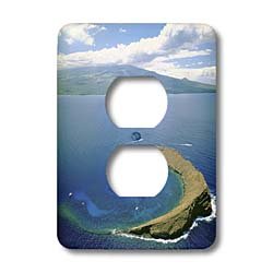 Molokini Island Maui Hawaii double prise de courant avec photo d'art Douglas Peebles