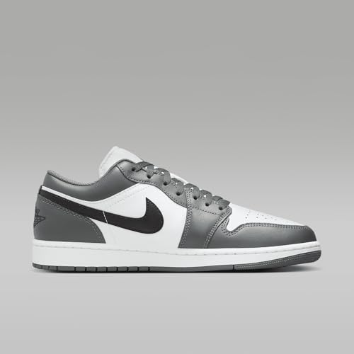 Air Jordan 1 Low Men's Shoes (553558-152, White/Iron Grey/Black)3