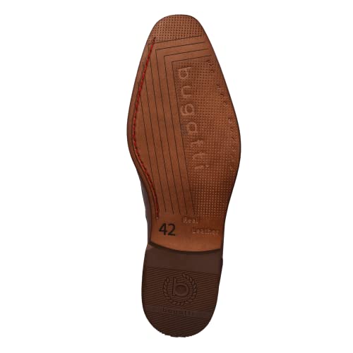 Image of bugatti Men's Business Leather Derby Shoes with Elasticated Comfort Width