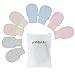 4 Paare Neugeborenen Handschuhe,Babyhandschuhe aus Baumwolle als Neugeborenen Handschuhe, No Scratch Fäustlinge Handschuhe Babyhandschuhe Keine (0-6 Monate, 4 Packungslos)