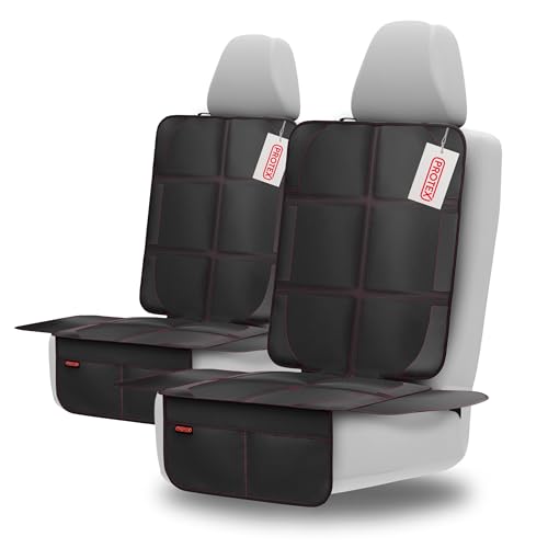PROTEX© Kindersitzunterlage -ISOFIX-geeignet, Anti-RUTSCH-Unterfläche | Wasserabweisender & besonders hochwertiger 600D Stoff mit… – Ansicht 1