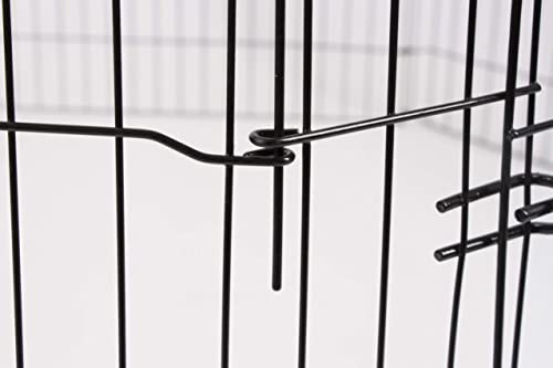 Kerbl Kleintiergehege (ø 143 cm, 8 Zaunelemente je 57 x 78 cm, Metall pulverbeschichtet, Gitterabstand 3 cm, Welpenauslauf, beliebig erweiterbar) 81715