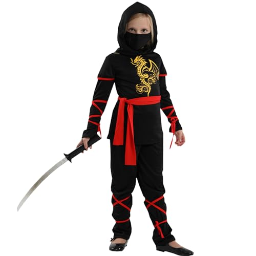 Disfraz de ninja para niñas miniatura 5