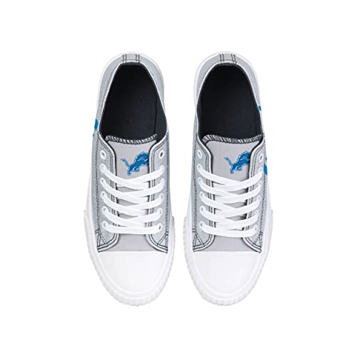 Image of FOCO Womens NFL Team Logo Ladies Fashion Color Glitter Low Top Canvas Sneakers Shoes