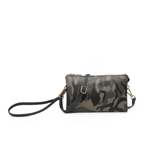 Image of JEN & CO. Riley Crossbody Bags for Women Vegan Leather Wristlet Clutch Wallet Purses Handbags with 2 Straps