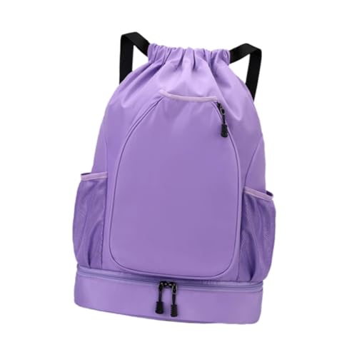 UGPLM Basketball Backpack Bag Basketball Carrying Athletic Backpack Folding Sports Gym Racket Bag for Outdoor Football, Violet