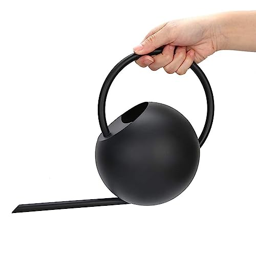 Annaffiatoio Per Piante Da Interno, 35 Oz/1000 Ml, In Acciaio Inossidabile Con Beccuccio Lungo Per Interni Casa Nero~p126419354