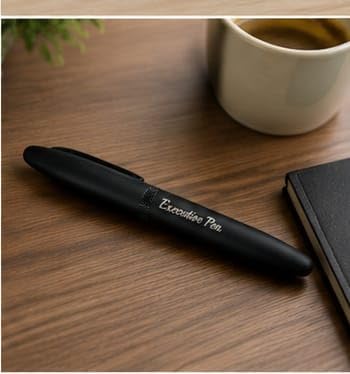 Image of Executive Pen, Black, Magnetic Cap Ball Pen, Smooth Writing, Premium Office and School Use, with Gift Box