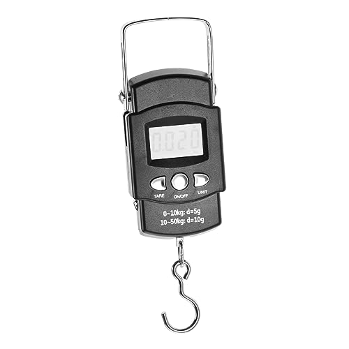 ABOOFAN 50Kg Fishing Scale Electronic Hanging Scale with Measuring Tape Portable Luggage Vegetable Scale for Travel Camping and Shopping Design