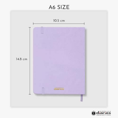 Image of Jhingalala Diaries - Hardbound Leather Cover Pocket Size Corporate Executive Diary Notebook I Pocket Diary For Men and Women I A6 Size I 80gsm Paper I 192 Ruled Pages (Purple)