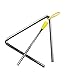 Hand Percussion Triangle, Wear Resistance Easy Operation Good Resonance Triangle Set Metal with for Kids Early Education (5 Inch)
