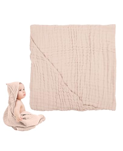 Zonoori Badetuch Baby mit Kapuze, Babyhandtuch 100% Musselin-Baumwolle,...