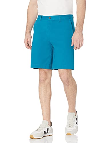 Image of Amazon Essentials Men's Classic-Fit 9 inch Cotton Twill Chino Shorts with Button-Through Pockets