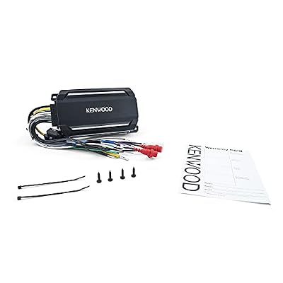 KENWOOD KAC-M5014 4-Channel Compact Digital Amplifier (600W) for Car, Marine, UTV & Motorsport Vehicles, Solid Corrosion-Resistant Aluminum Chassis, IPX6, IPX7 & IP6X Certified and Vibration-Proof