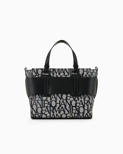 Bolso Armani Exchange mujer mediano beige negro miniatura 6