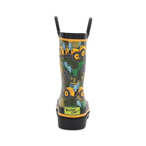 Image of Western Chief Kids Ladybug Rain Boot(Toddler /Little Kid /Big Kid) | Built for outdoor play, pull-on loops for self-dressing, comfort EVA insole, rubber traction outsole, toddler to big kid size