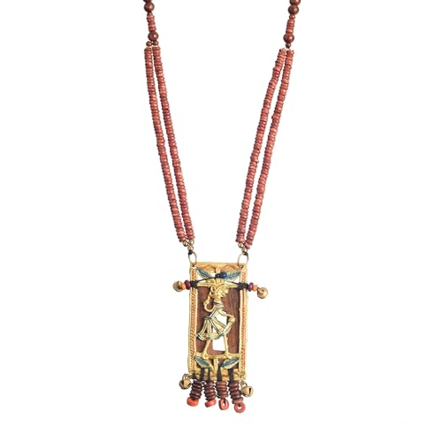 Image of AAKRITI ART CREATIONS Handcrafted Tribal Dhokra & Royal Brass Necklace Collection | Queen, Cleopatra & Heritage-Inspired Statement Jewelry | Artisan Ethnic Necklaces for Women