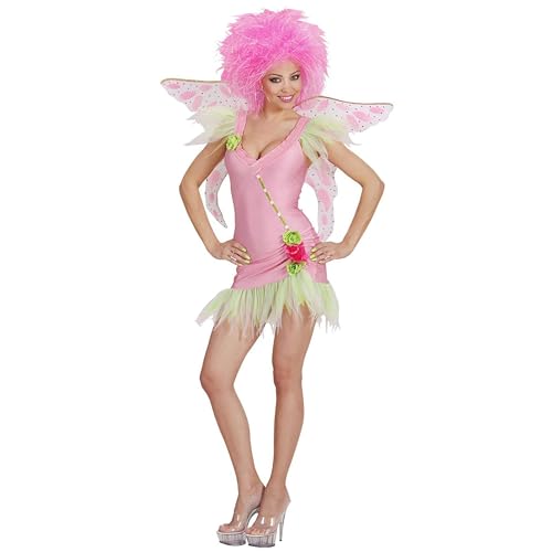 W WIDMANN MILANO Party Fashion Pink Fairy (Dress, Wings) - (M)