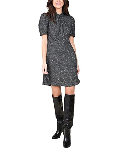 MOLLY BRACKEN Vestido de Manga Corta Estampado para Mujer Mujer Color: TWI Ash Black Talla: L