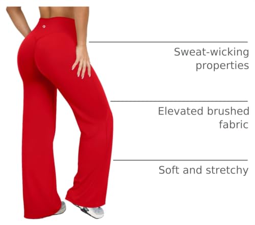 Image of OQQ Yoga Pants Women Casual Soft Straight Leg Bottoms