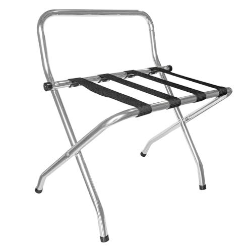 Garcia de Pou zusammenklappbar Gepäck Rack mit Rückseite, chrom, silber, 62 x 50 x 69 cm