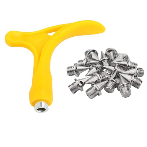 DBEIXIWEI 48PCS Stainless Steel 7mm Track Spikes, Replacement Spikes for Running/Sprinting with Wrench