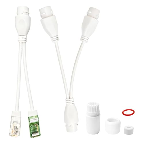 Alimenta Due Telecamere IP con un Cavo Ethernet - Questo kit combinatore e combinatore poe consente di trasmettere l'alimentazione e i dati di rete su un unico cavo e quindi dividere il segnale per collegare due telecamere IP PoE. Ideale per ridurre la quantità di cavi durante l'installazione o l'estensione.
