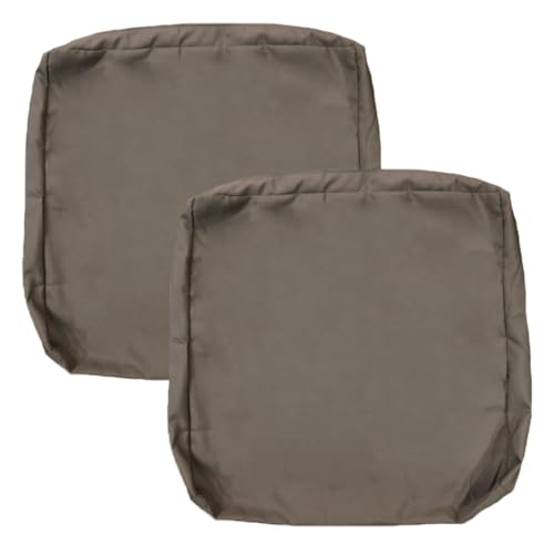 FLYMEI Fundas de cojín de patio, resistentes al agua, para exteriores, solo fundas de cojín para sofá de patio, fundas de cojín para sofá de exteriores, 22 x 22 x 4 pulgadas, 2 fundas, color gris