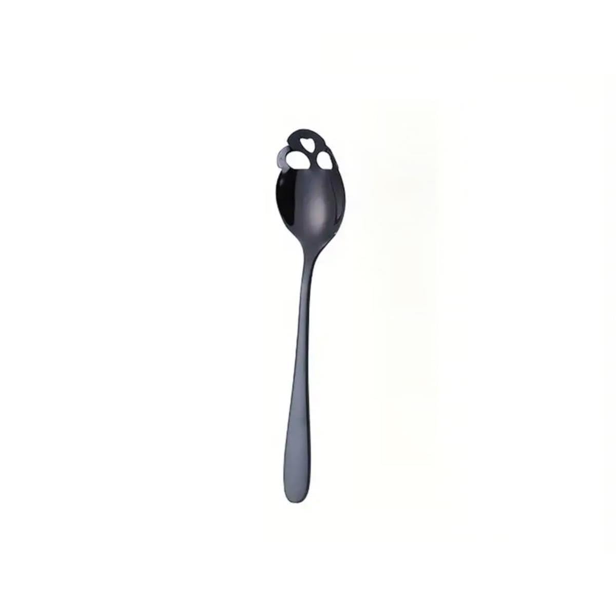 Ro Rox Skull Tea Spoon Gothic Homeware Kitchenware Halloween Party Cutlery, Black, 1pc