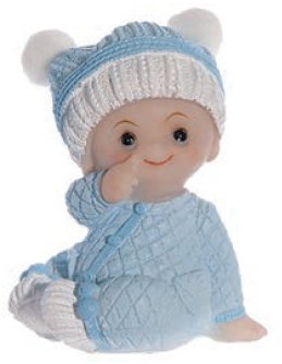 Magnifique petit bébé bleu assis de 7,5 cm de hauteur Cover