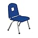 Creative Colors 16CHRN-PR-YL Split-Bucket Chair, Self-Leveling Glides, 16" Height, Purple Seat and Back, Yellow Frame