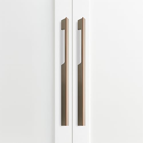 Image of Altroz Modern Handle for Wardrobe /Cabinet Handle /Pull Handle for Wardrobe /Cupboard Handle (288mm Hole to Hole) Aluminum - White Pearl /G.Brown (Pack of 1)-| 3 Years Warranty |